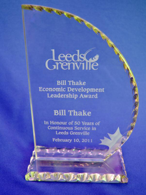 Bill Thake Award Bill Thake Award glass trophy